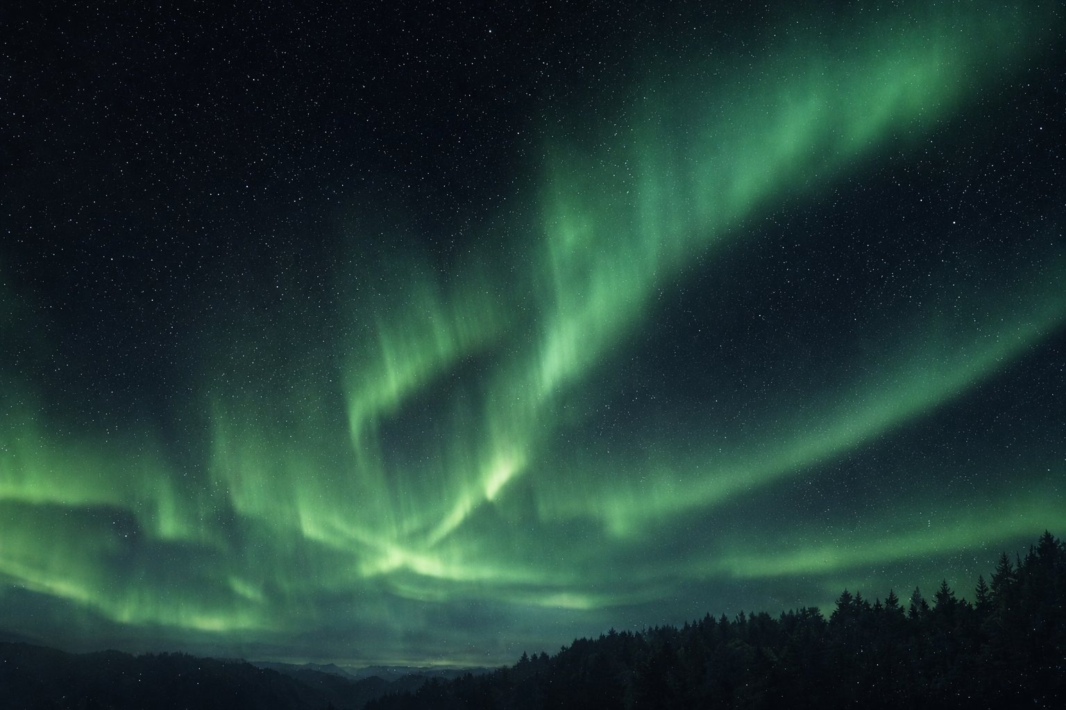 Northern lights aurora background